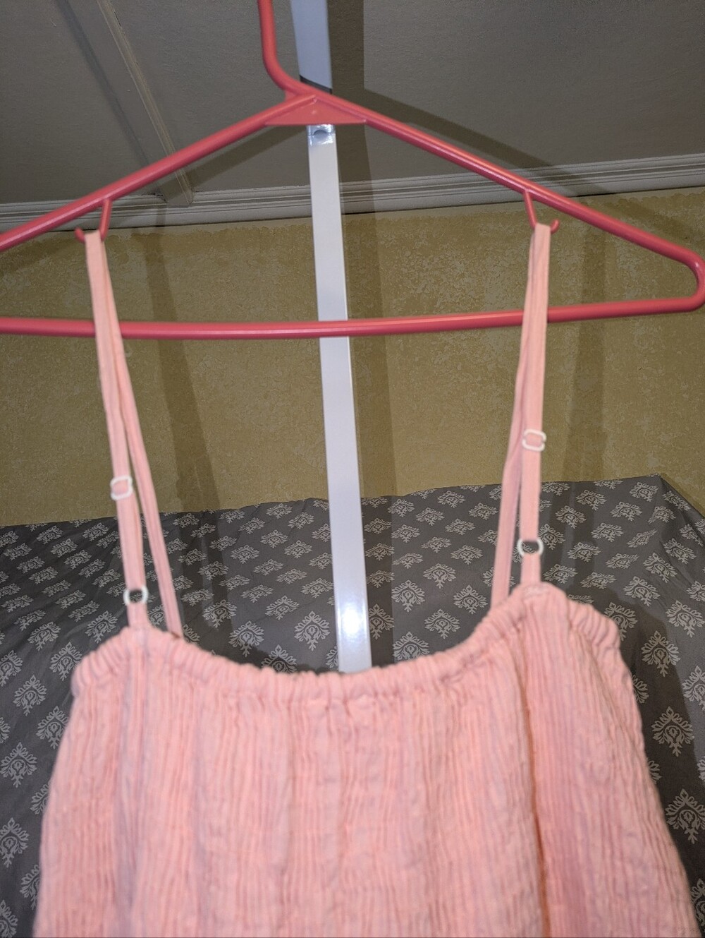 NWT Top It Off Peach Cotton Tiered Ric Rac Maxi Dress - Size M - Picture 7 of 8
